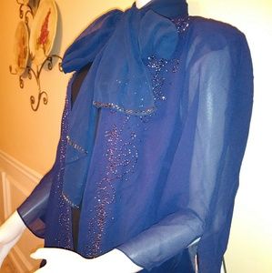 RM Richards Sheer top and scarf.